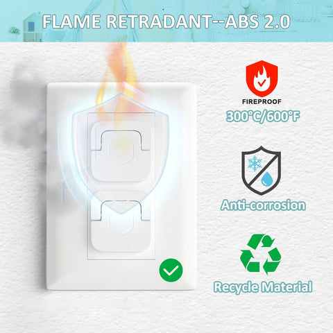 Baby Proof Outlet Covers 60 Pack For Kid Safe Sockets And Home Electrical Protection, flame retardant ABS 2.0 material