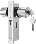 Twist To Lock Keyless Storefront Door Lock With Anti Mislock Button And Inaccessible Bypass Redesign, silver finish