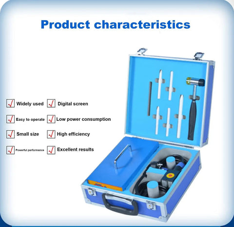 Pro Grade Paintless Dent Repair Kit For Auto Body, 1380W Portable Suitcase Magnetic Induction Dent Removal Tool in open blue case