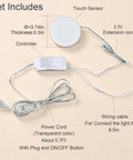 Set includes Concealed Touch Sensor Lamp Switch With On Off, 120V AC 250W, 6Ft Plug In Cable, Touch Sensor, and wiring cables.