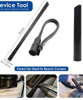 11 Pc Universal Vacuum Attachments Kit For Wet Dry Vac Accessories With Brush Attachments Flexible Crevice Tool shown in use