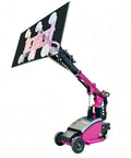 Heavy Duty Glass Suction Cup Cart Hauls Panes Without Breaking A Sweat with suction pads, showing lifting mechanism.