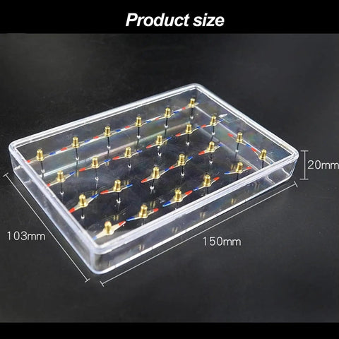 Hands-On Classroom Physics Demonstration Kit With Magnetic Molecular Model with dimensions 150x103x20mm, clear plastic box with needles