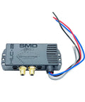 Active High Level Converter HLC 2 For Car Audio Bridge Factory Radio To Aftermarket Amps With 40V RMS Input shown with wires and connectors