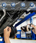 Dope Endoscope Camera With Light For Pipe Inspection, 16.4Ft Semi-Rigid Snake Borescope used to inspect car undercarriage with phone screen view.