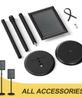 All parts included for Sign Holder Floor Stand 8.5x11 Inch With Adjustable Height And Tilt Heavy Duty Base Snap Open Frame