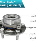 Diagram of Two Pack Front And Rear Wheel Bearing Hub Assemblies For Hyundai Elantra Elantra GT Ioniq Veloster N Forte Niro Seltos And Kia Niro 513420 51750 F2000 Replacement Kit