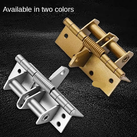 Heavy Duty Spring Loaded Cabinet Hinges With Fully Automatic Self Closing For Flawless 90 Degree Alignment and Silky Smooth Swing in silver and gold.