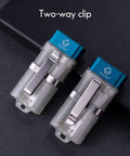 Flat EDC Flashlight USB C Rechargeable Ultra Bright 700 Lumens Tiny But Mighty Keychain Light with two-way clip