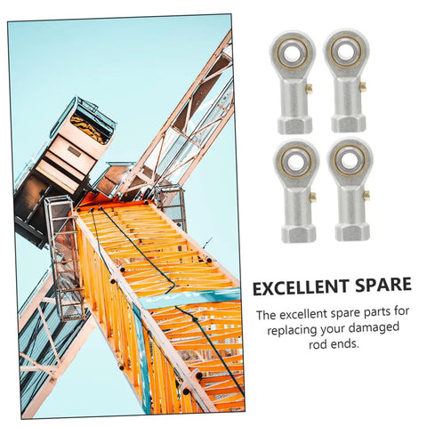 4 Pack Phs6 Rod End Joint Bearings Fish Eye Spherical Plain Bearings displayed alongside a crane for industrial power transmission.