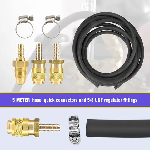 5 meter welding hose, quick connectors for Silicone Purge Plugs Kit For Pipe Welding 0.9 To 4.0 Inch Back Purging Set
