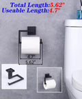 Matte Black Stainless Steel Bath Accessory Set 2 Piece Toilet Paper Holder And Towel Ring SUS304 Rustproof Installation Detail