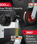 6 Inch Heavy Duty Fence Gate Wheel With 500Lb Capacity For Metal Tube Gates, 360 Degree Rotation Spring Loaded Caster
