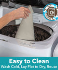 Person washing Go To Non Adhesive Shelf Liner For Cabinets And Drawers Easy Install Non Slip Drawer And Pantry Liner Gray 12 Inch