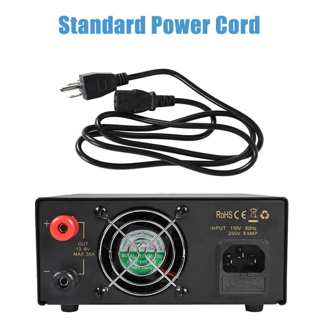 Ultra Low Noise Switching DC Power Supply 30A 13.8V For CB Ham Mobile Transceivers With Noise Offset 110V AC Input cooling fan