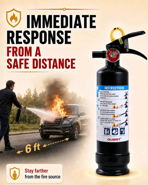 Road Ready 2.5 Lb Dry Chemical Car Fire Extinguisher With 1A 10B C Rating And Smooth Operator Handle For Fast Lane Emergencies That Really Got Your Back On Long Drives Without Any Major Hiccup Or Stress