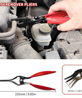 Eight Piece Fuel Line Disconnect Tool Set Pro Grade Must Have All In One Kit with hose clamp pliers in use on a vehicle