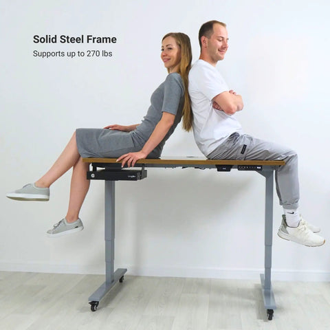 Rock Solid 72 By 30 Inch Electric Standing Desk Height Adjustable Dual Motor Sit Stand Computer Workstation Smooth Lift with users.