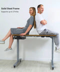 Legit Electric Standing Desk With Smooth Height Adjustment And Heavy Duty Frame Set to level up your home office vibe and keep you comfortable through the daily grind, showcasing its solid steel frame.