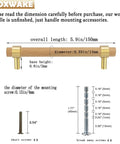 Natural Wood Kitchen Cabinet Handles 2 To 5 Inch 4 Piece Set showing dimensions and mounting screws.