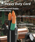 Cross-section of heavy-duty RV extension cord showing copper wires, insulation, and jacket. Focus: 50 Foot 30 Amp RV Extension Cord.