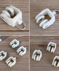 Fifty Piece Heavy Duty Ceiling Curtain Track Rollers With Flexible Bendable Clips and Rock Solid Construction For No Fuss Sliding In Modern Home Spaces, white double wheel slider hooks.