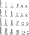 660 Piece Nuts And Bolts Set For M3 M4 M5 Stainless Steel Hardware Assortment Kit with Rust Resistant Threads layout