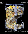 Two Piece Hamster Automatic Feeder Set With Heavy Duty Bracket And Easy Pour Spoons No Drama Small Animal Food Dispenser For Rodents And Little Furballs Definitely A Solid Bet with clear acrylic design and food.