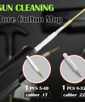 Must Have All In One Airgun Cleaning Kit For 177 And 22 Calibers Rifle And Pistol Bore Brush Set cotton mop brush details