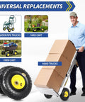 Heavy-Duty 4.10/3.50-4 Rubber Tire And Wheel Set With 2.25-Inch Offset Hub And 5/8-Inch Sealed Bearings for hand trucks and trolleys
