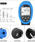 Laser Temp Gun Pyrometer With 16 To 1 Distance To Spot, Ultra Fast 0.25 Second Readout, -58 To 2480 F Range, Industrial Infrared Thermometer For Furnace And Smelting, Laser Aiming, Not For Human Temperature, blue handheld unit