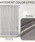 Extra Long Clear Black Shower Curtain Liner With 3 Magnets 72 By 84 Inches XL Waterproof PEVA PVC Free Lightweight Bathroom Liner With Metal Grommets Clear Durable Odor Free Water Repellent hanging in bathroom