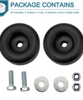 Heavy Duty Rubber Foot Pads 2 Pack For Generators, Pressure Washers, Air Compressors, And Pumps With Anti Vibration And Noise Reduction