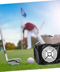 Compact Golf Swing Trainer Impact Hitting Bag For Outdoor Practice Easy Setup And Portability with golf club and ball