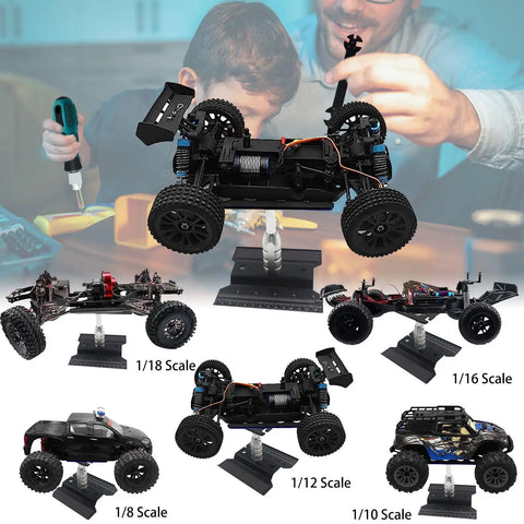 Universal RC Car Stand With 360 Degree Rotation And Adjustable Height For Traxxas Arrma Redcat Axial RC4WD Losi And More