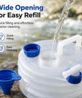 Collapsible Water Container With Spigot 5 Gallon BPA Free Portable Water Storage Jug for Camping