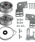 Garage Door Torsion Spring Conversion Kit For 7 Foot High Doors With Cable Rollers, Beefed-Up Cables, Brackets And Hardware