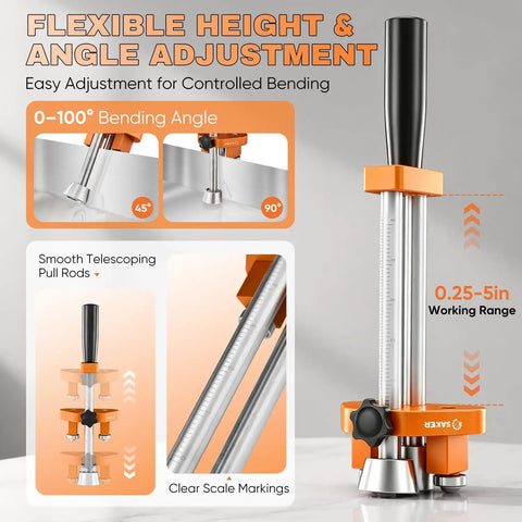 Handheld Five Inch Sheet Metal Bender Roller Tool Forms Crisp Edge Folds On Roofing Flashings Trim Panels And Shop Projects With Zero Fuss For Any Skilled Tradesman Crew