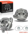 2 Piece Rear Wheel Bearing And Hub Assembly Set For Honda CR-V 1997 1998 1999 2000 2001 EX LX SE Direct Fit Replacement With High Load Capacity Ball Or Roller Bearing, showing front view with box packaging in background.