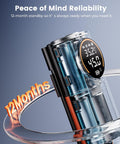 S1 Tire Inflator Portable Air Compressor Cordless Pump With LED Light And Digital Gauge 160 PSI flow orange 12-month