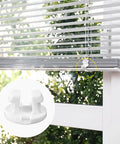 Premium White Bottom Rail Cord Cover Buttons For Horizontal Blinds Swap Out Worn Tape Lock Plugs A Clean Game Changer For Hassle Free Plastic Shade Repair Fixes on window blinds.