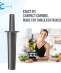 Mini Blender Tamper Plunger Replacement For 32 Oz And 48 Oz Standard Containers, Fits E310, woman using blender in kitchen