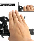 Close-up of hand using Four Finger Aluminum Brake Levers Set 2 Pack For Mountain Road BMX Bikes 22mm Diameter 2.2cm
