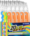 20 Pack Folding Box Cutter Knife Set With 20 Extra Blades Color Coded Handles For Quick Task Tracking And Safer Faster Cutting For DIY Projects And Professional Use, 20 folding utility knives with extra blades