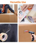 Beefy Packing Tape For Moving And Shipping Clear 2 Inch By 60 Yards 2.7 Mil Thickness Heavy Duty Adhesive Ideal For Packaging Storing And Warehousing 12 Roll Value Pack in various uses including packing and scanning boxes.