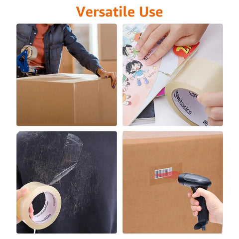 Beefy Packing Tape For Moving And Shipping Clear 2 Inch By 60 Yards 2.7 Mil Thickness Heavy Duty Adhesive Ideal For Packaging Storing And Warehousing 12 Roll Value Pack in various uses including packing and scanning boxes.