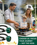 Dual Tank RV Propane Hose 15 Inch Four Layer QCC1 Type 1 To One Quarter Inch Male NPT Camper Gas Line CSA Certified 350 PSI