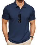 Men's Golf Polo Shirt Quick Dry Cotton Short Sleeve Breathable Anti Sweat Wrinkle Resistant Tactical Collared Polo For Summer Athletic