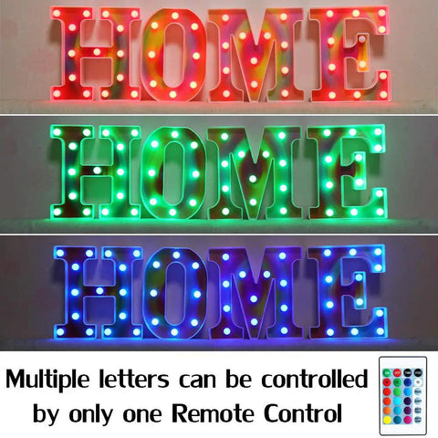 Colorful LED Marquee Letter A With Remote Control, Multicolor Change Light Up Sign For Home Party Bar Or Christmas Decor, Rainbow Painted Letter A Light That Grabs Attention And Brightens Your Space, Keeping Your Vibe Lit shown in red, green, and blue