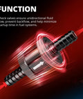 EVIL ENERGY 3/8-inch fuel check valve, two-pack, black inline one-way valve, 10 mm OD for diesel or gasoline.